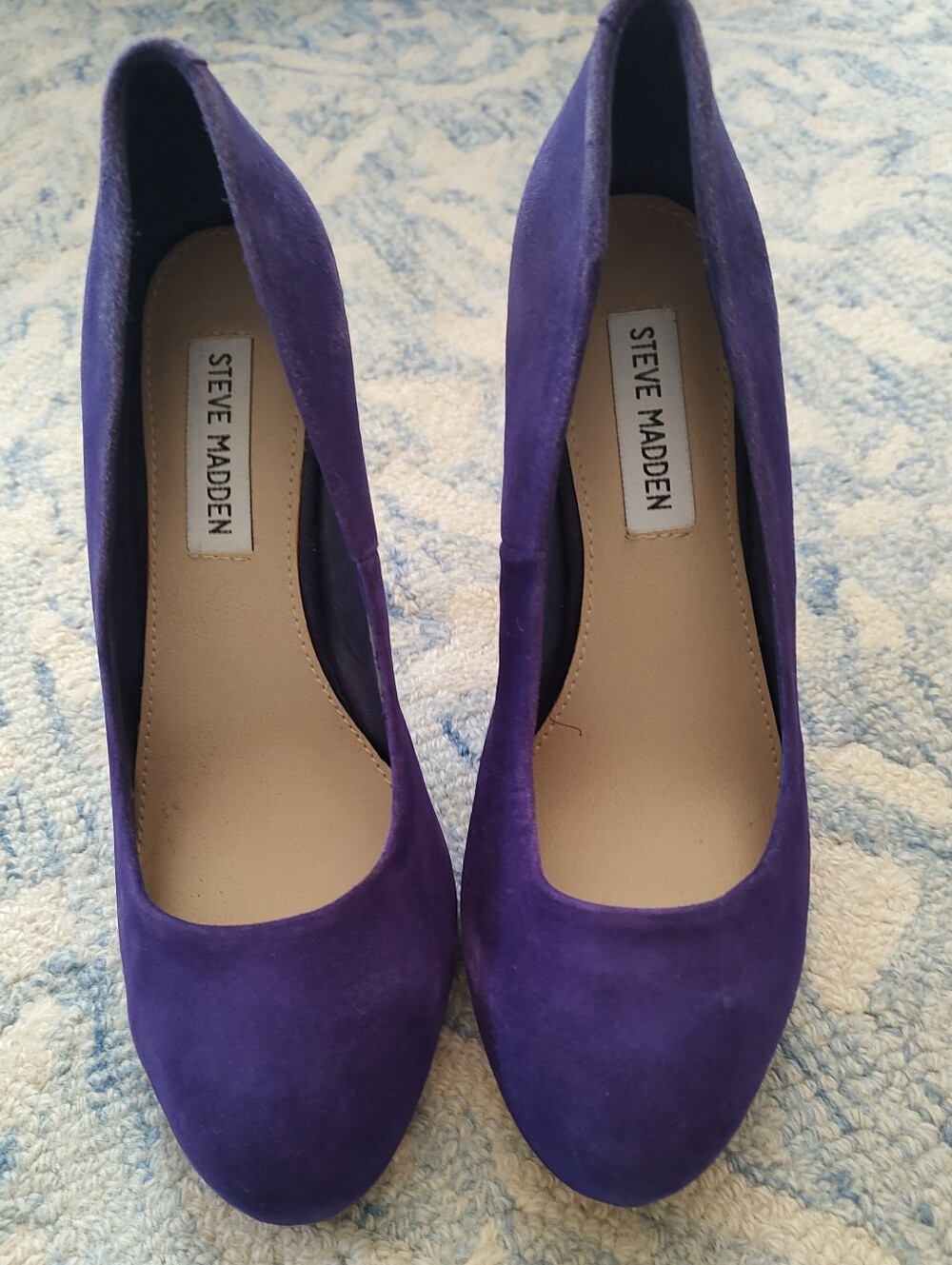 Steve Madden Deep Purple Suede Round-Toe Pumps 7.5